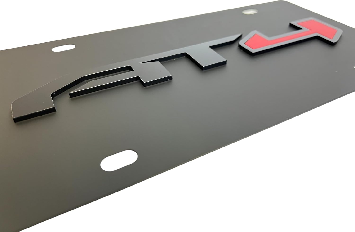 Eurosport Daytona- Compatible with -, GMC AT4 Carbon Steel License Plate