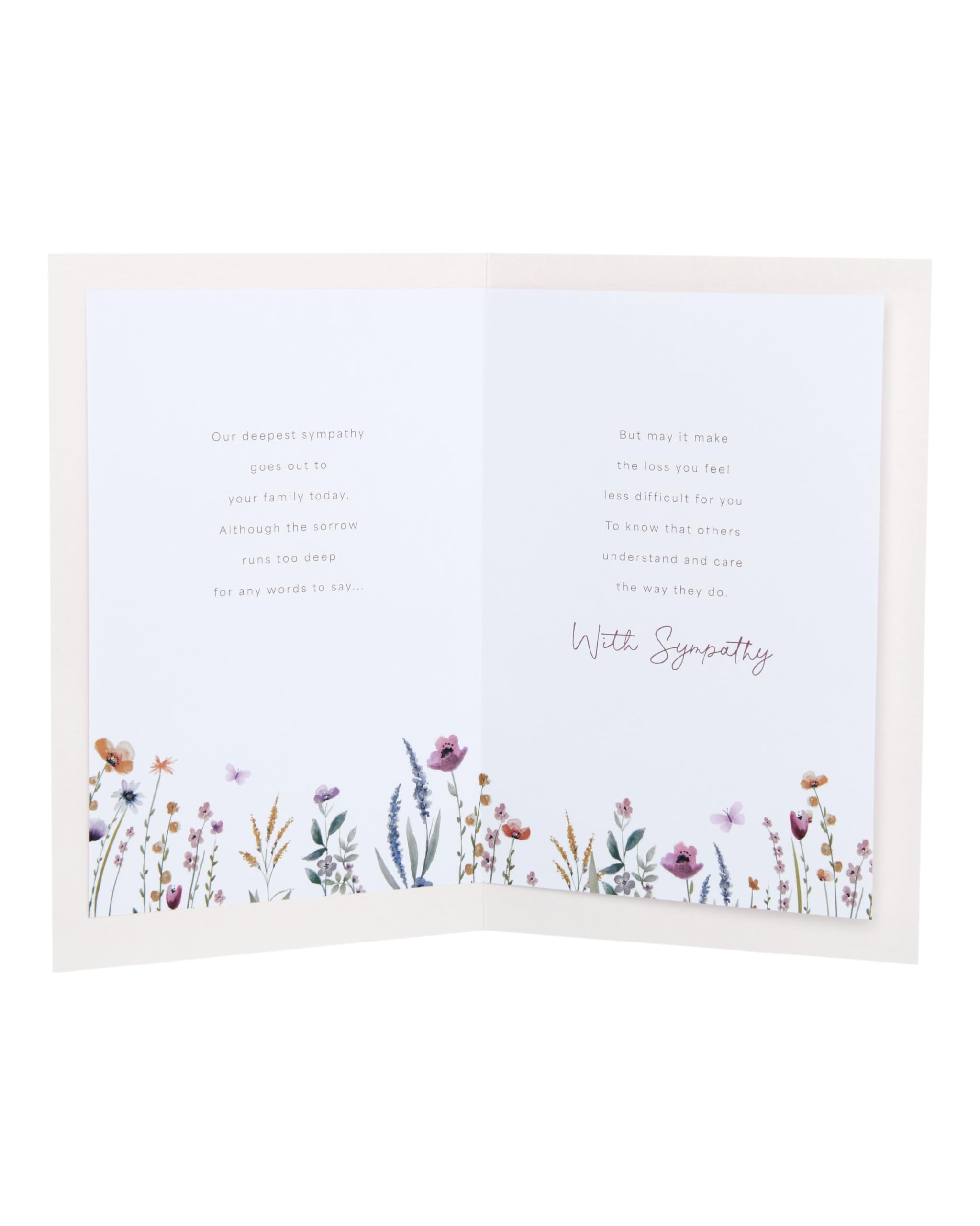 UK Greetings Sympathy Card For Him/her/friend - Floral Design