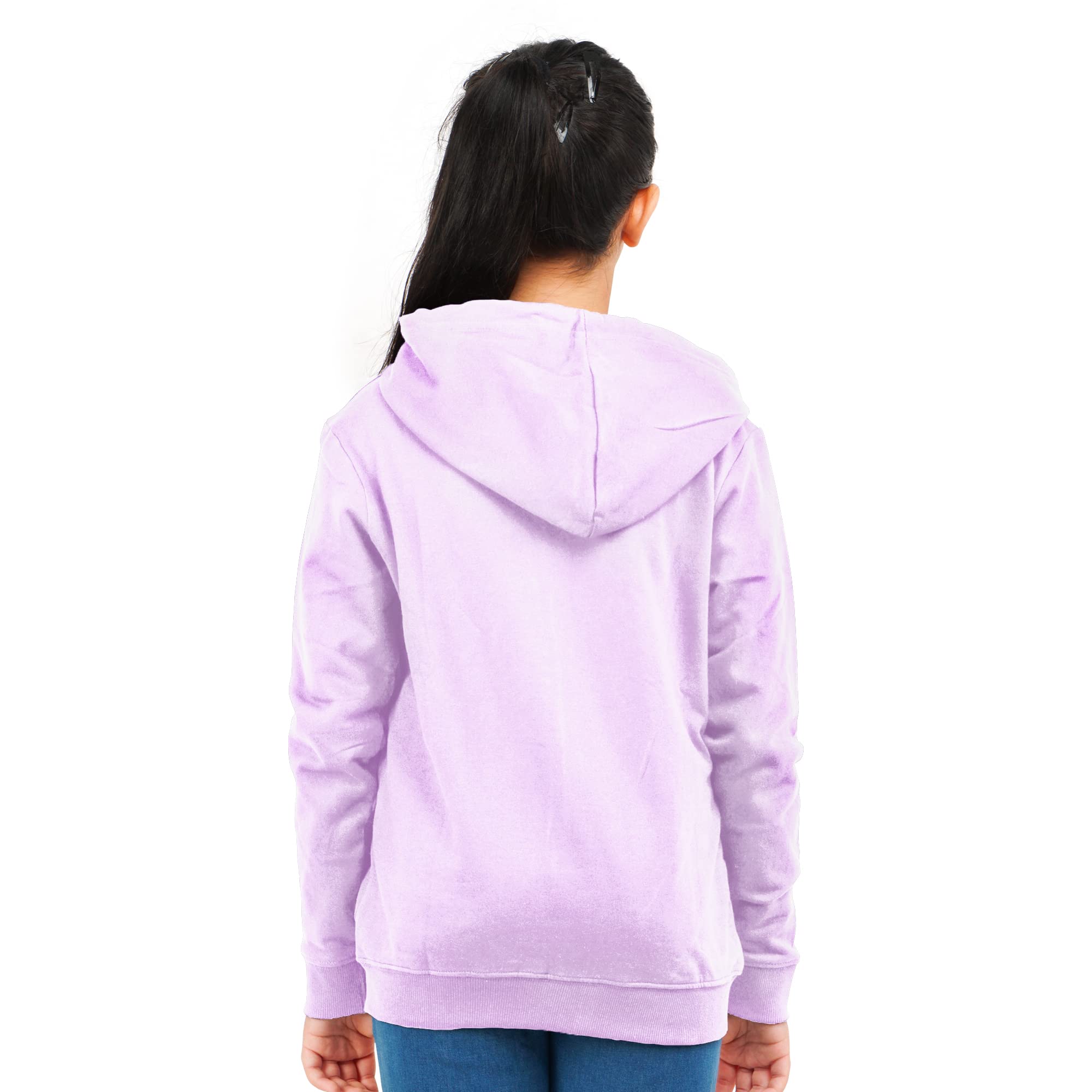 ARIEL Girls Cotton Hooded Regular Fit Sweatshirt (AR-GHood-P1-1516-PurpleBTShoodie_Multicolor_15-16 Years) Purple 1