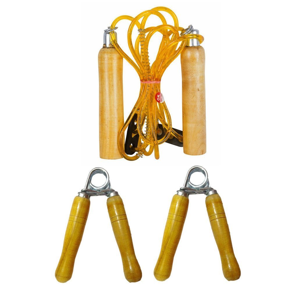 BodyMaxx Gym Skipping Rope & Wooden Hand Gripper Combo 1 (B074YGNWXF) Amazon Price History, Amazon Price Tracker