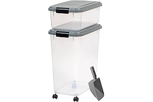 IRIS Airtight Extra Large Dog Food Storage Container with Scoop and Wheels
