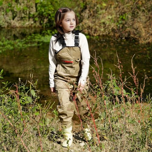 image for Ghosthorn Chest Waders for Kids Youth Fishing Waders Waterproof Huntin