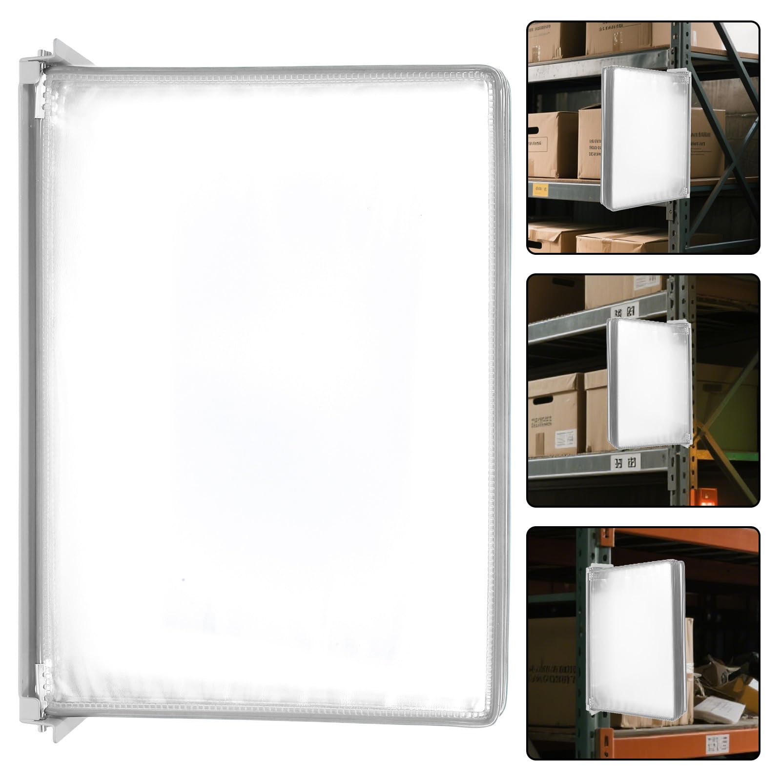 Abaodam Organizador de Papel Colgante Gris A4 10 Páginas Abatibles, Expositor de Catálogos para Pared, Carpeta de Exhibición de Pared Resistente para Oficina y Espacio de Trabajo