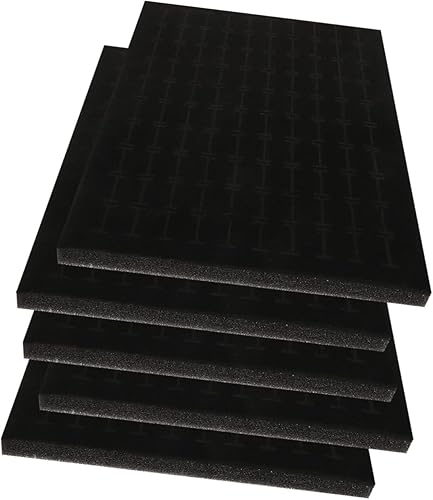 Vista 4 de EXCEART 6 piezas de bandeja de almohadilla pendientes collar negro pendientes organizador de venta de anillos de almacenamiento anillos esponja