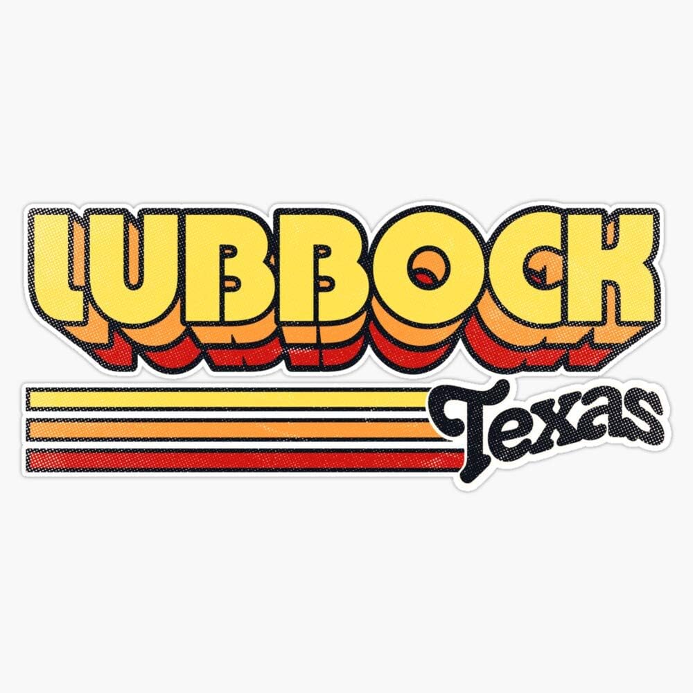 Lubbock, Tx | City Stripes Sticker Vinyl Waterproof Sticker Decal Car Laptop Wall Window Bumper Sticker 5"