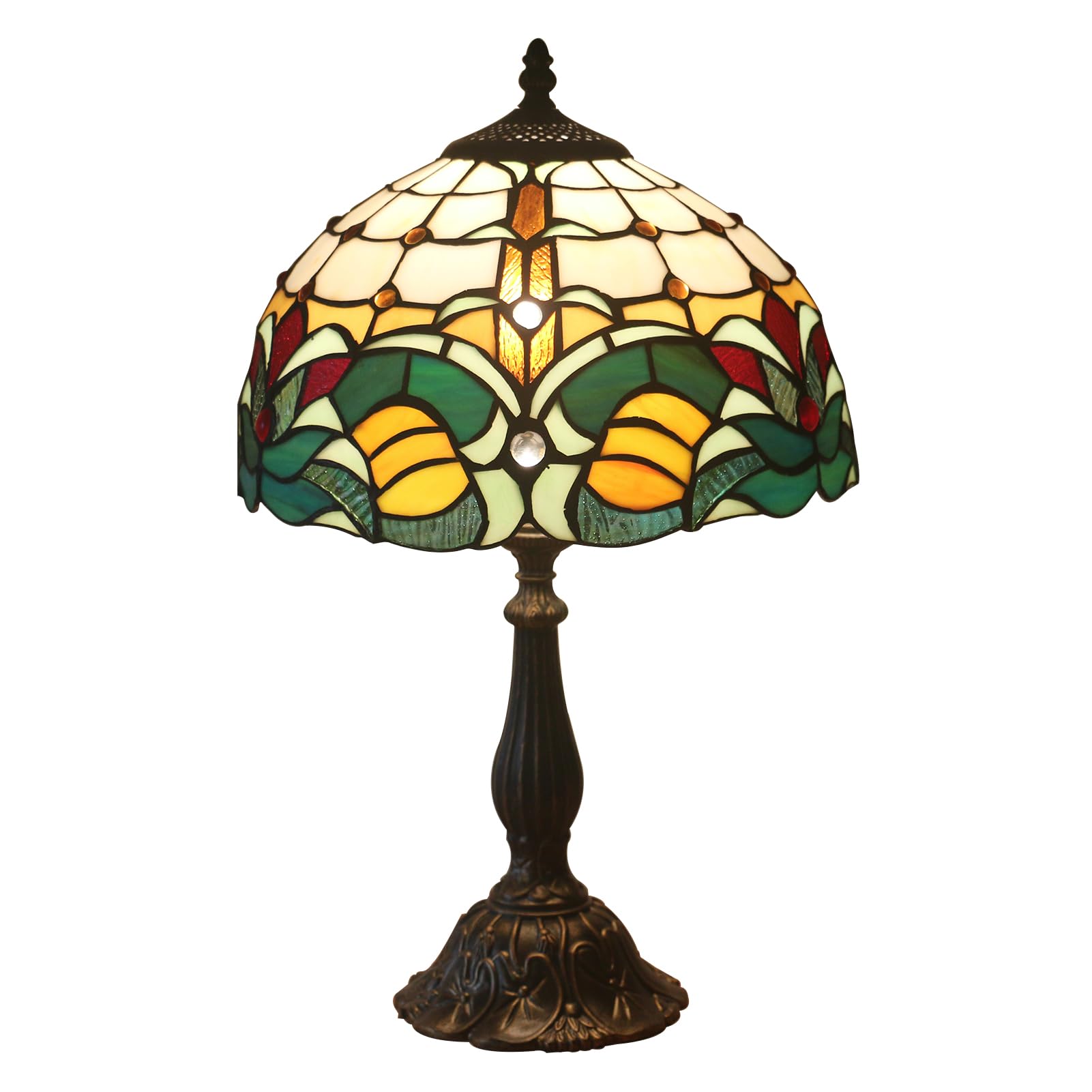 Uziqueif Tiffany Lamps, Stained Glass lamp, Lamps for bedrooms, Lounge, Room, Living Room, nightstand Desk Lamps, Handmade lamp Shades,C