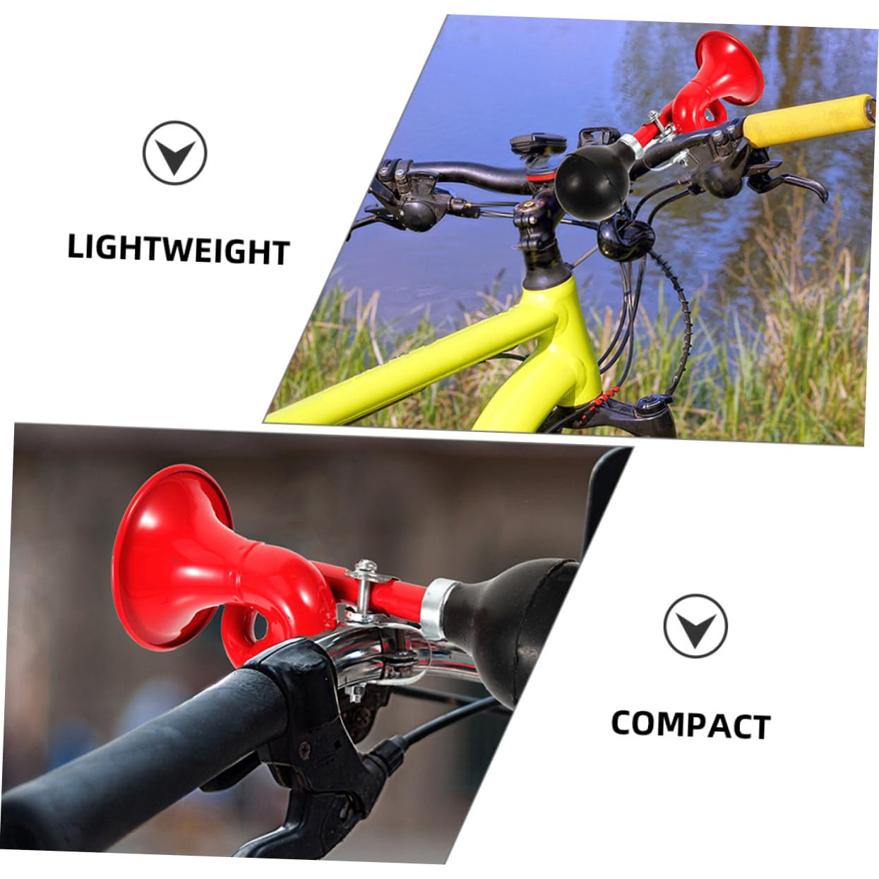Abaodam Corno in Bicicletta retrò Clacson da Bicicletta Corno di Bici Manubrio Maniglia Pulsante del Corno con Tromba Annata Campana Fornitura Bici Lega di Alluminio