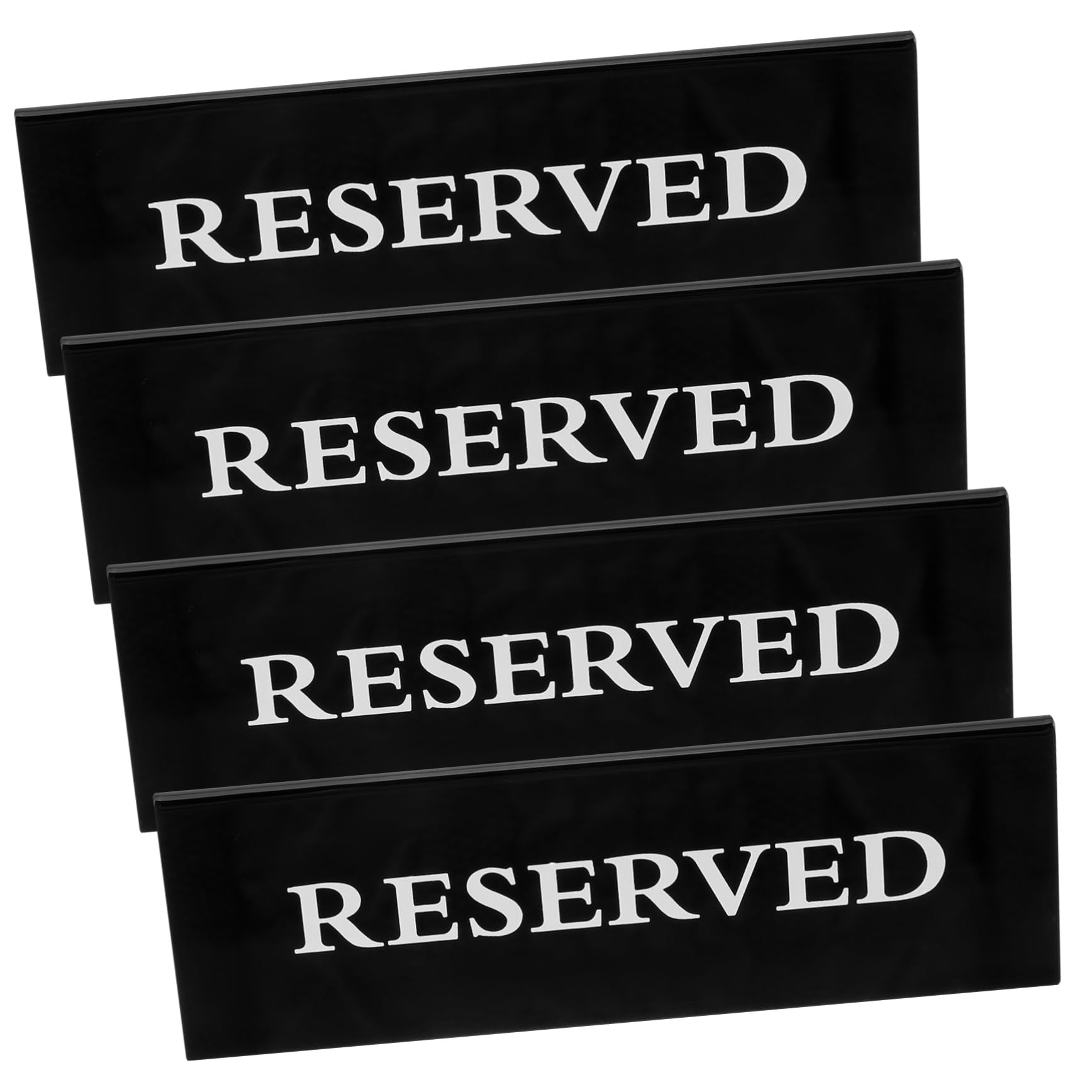 VICASKY Acrylic Reserved Table Signs Event Decor Table Signs for Wedding Party Banquet Restaurant 4pcs Cards