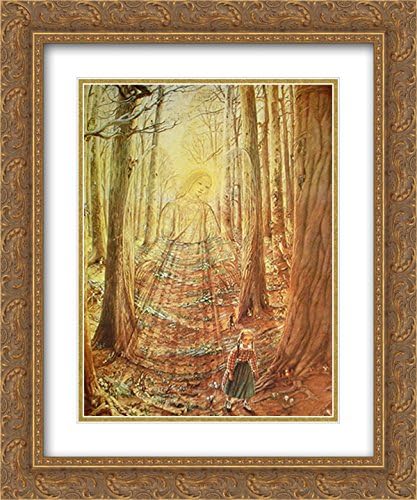 The Guardian Angel 2X Matted 17x21 Gold Ornate Framed Art Print by Lauren Ford