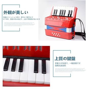 アコーディオン ピアノ ミニアコーディオン 音楽 演奏 子ども 練習 Amazon | ミニ アコーディオン ピアノアコーディオン 軽量