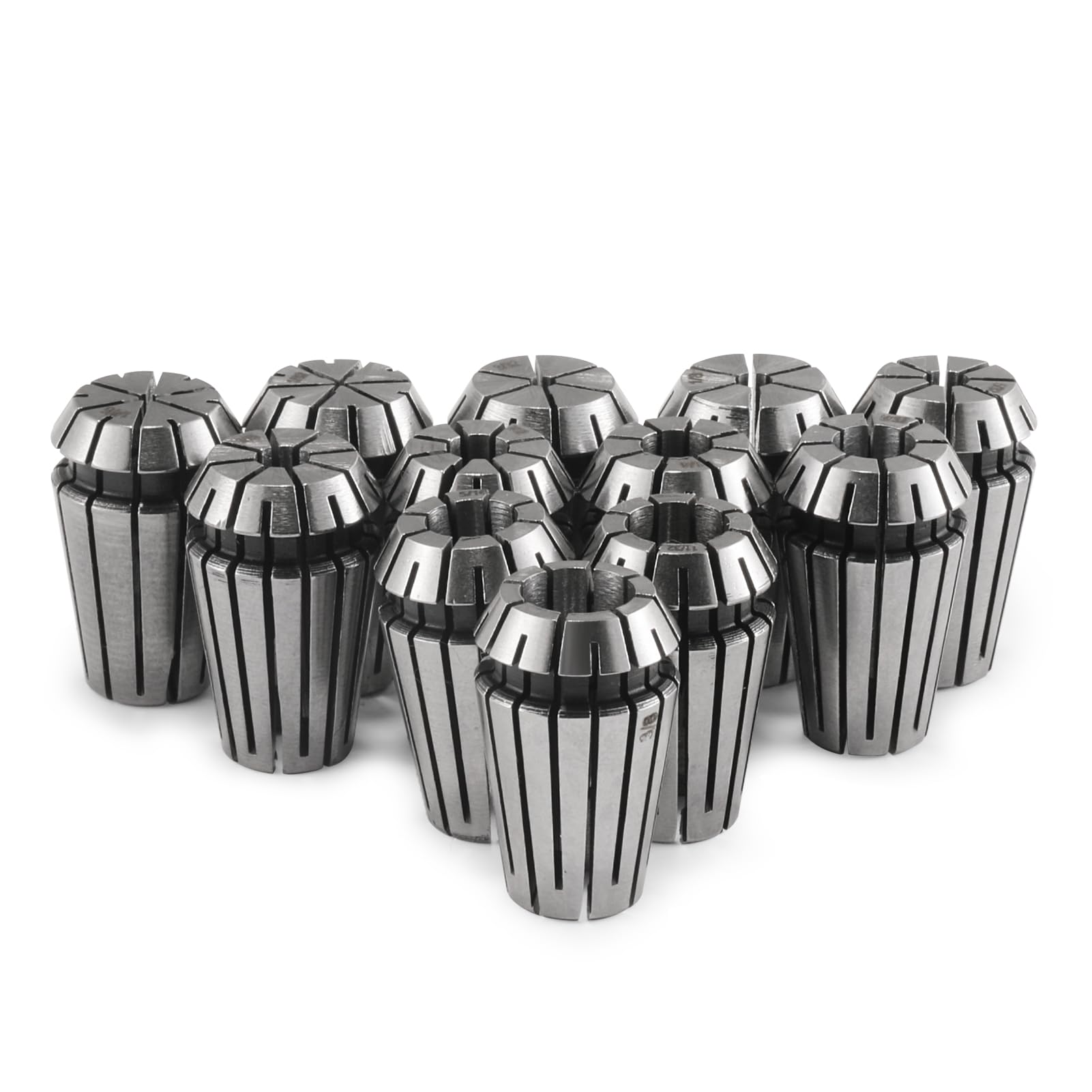HOZLY 12PCS ER16 Spring Collet Set for CNC Engraving Milling Lathe Chuck Tool Size includes:1/4",1/8",3/8",1/16",3/16",5/16",1/32",3/32",5/32",7/32",9/32"11/32" (ER16)