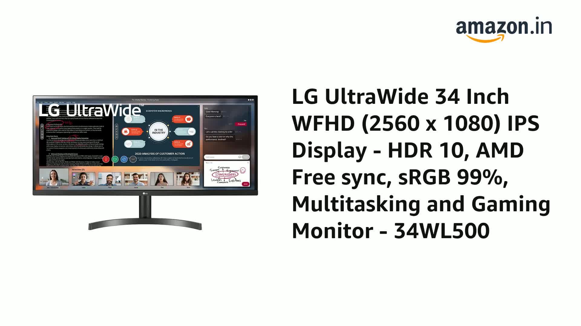 LG UltraWide Monitor 34WL500 液晶ディスプレイ 公式】34WQ500-B | モニター | LG JP