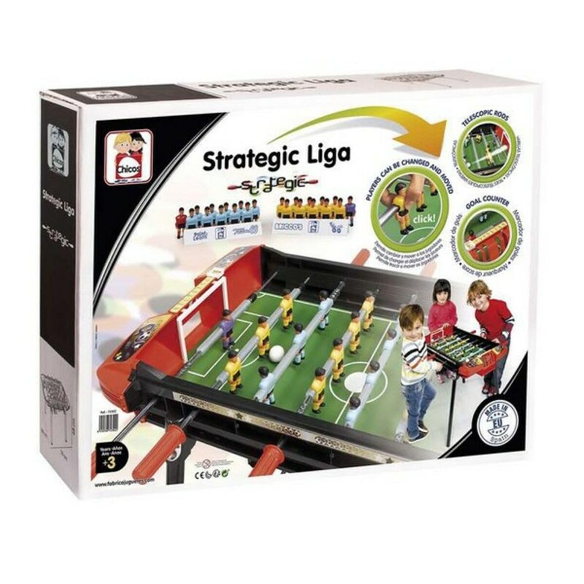 Chicos - Calcio balilla bambini | Giochi Biliardino | Calcetto balilla bambini | Partita di Calcio | Giocattolo da Tavolo per Due | Regalo per Bambini dai 3 anni in su (72302)