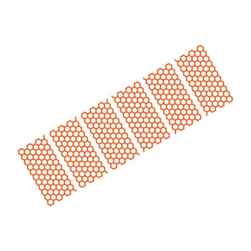 Car Rear Tail Light Vinyl Film Stickers for BMW Auto Honeycomb Graphics Decor Decals(Glossy Orange)