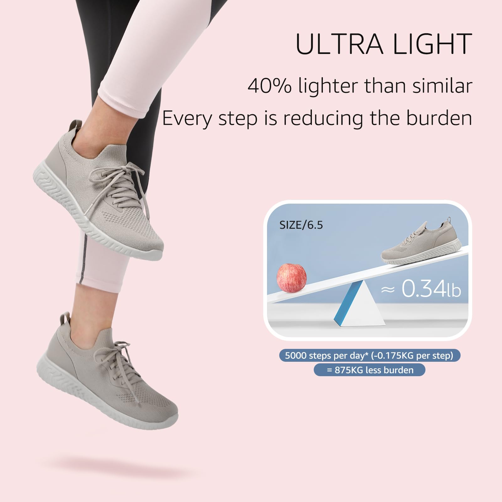 HKR Donna Scarpe Ginnastica Running Camminare Sportive Fitness Sneaker