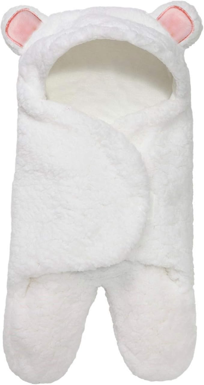Jam Naturals-Cute Bear Organic Newborn Swaddle Wrap-Baby Girl