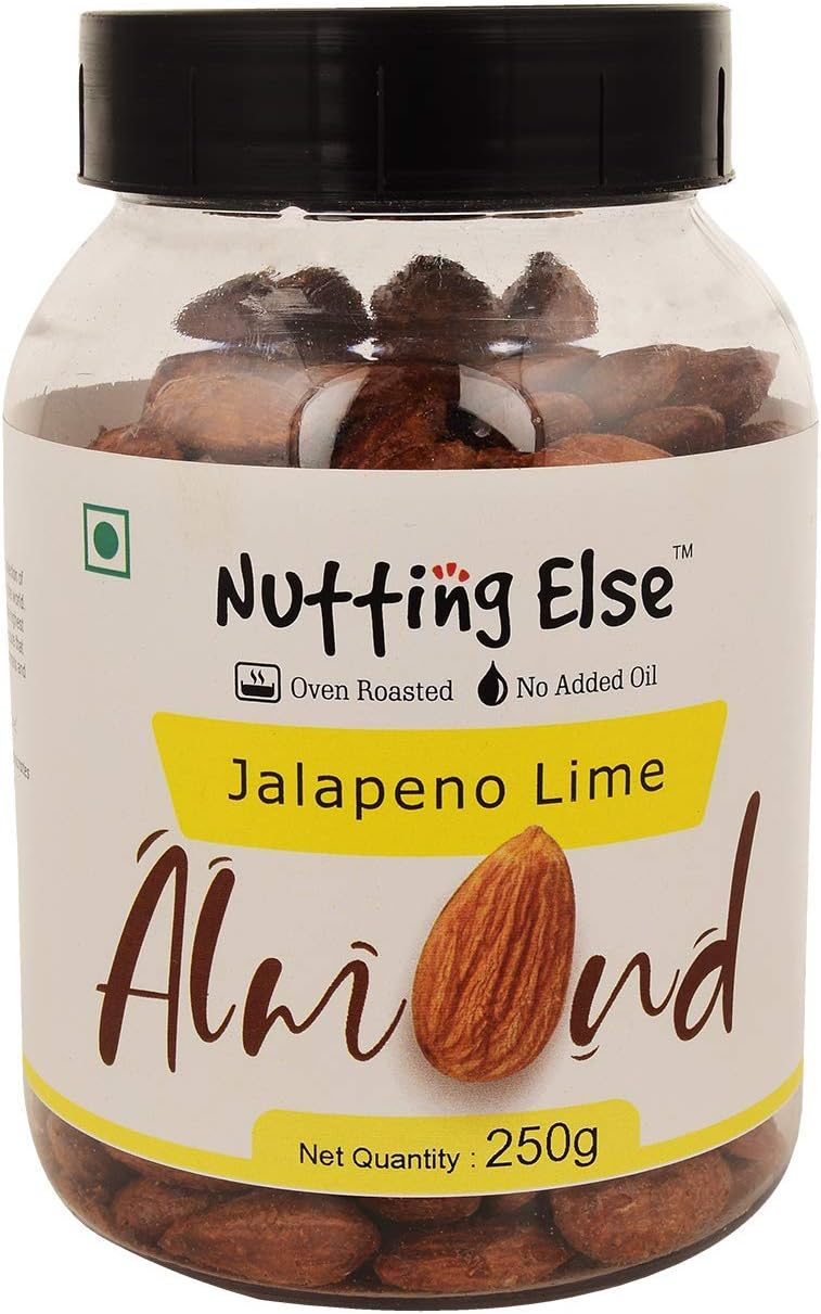 Nutting Else Jalapeno Lime Almond Healthy Snack , No Added Oil, Oven Roasted, 250 g