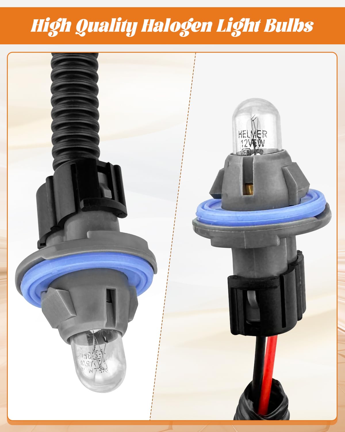 Rear Bumper License Lamp Harness Assy Fit for Chevy Classic Silverado GMC Classic Sierra 1999-2007, Fit for Chevy Avalanche 2002-2006, with Black Lens Bulb Cover