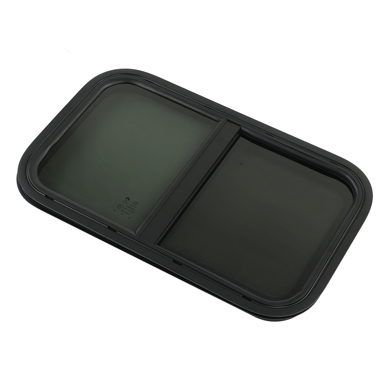 RV Window Push Pull Sliding with Removable Screen, Rounded