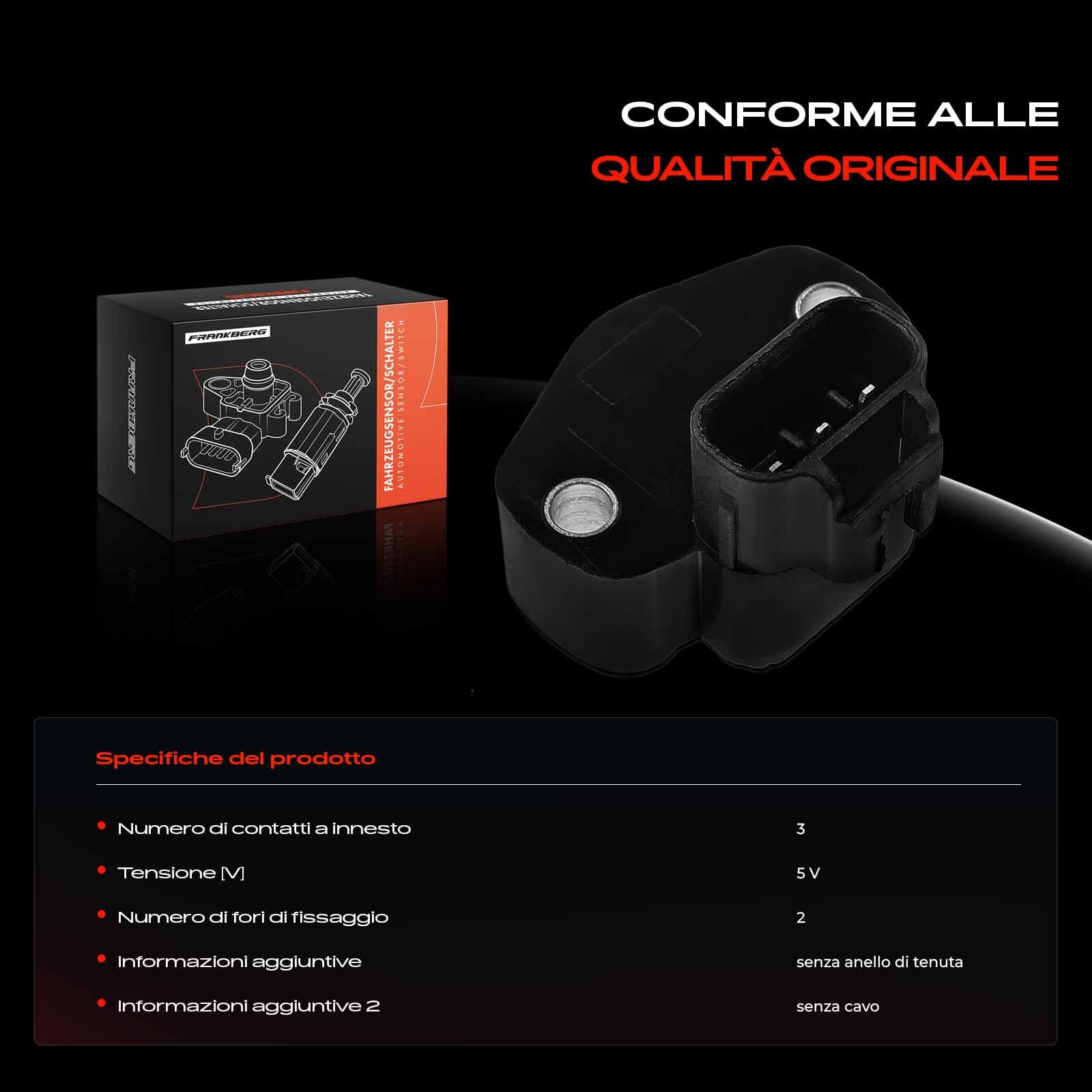 Frankberg Sensore posizione valvola a farfalla Compatibile Wrangler II TJ Grand Cherokee I ZG ZJ Grand Cherokee II WG WJ Cherokee XJ Viper Coupé TH189T