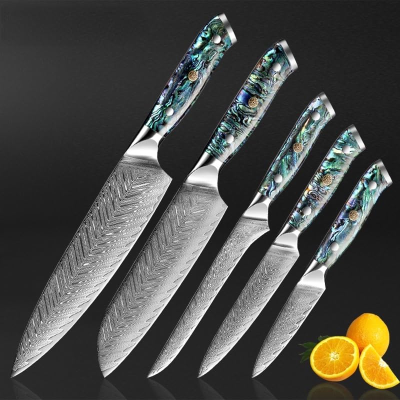 Set Cuchillos Cocina 5 Piezas Acero Aleado