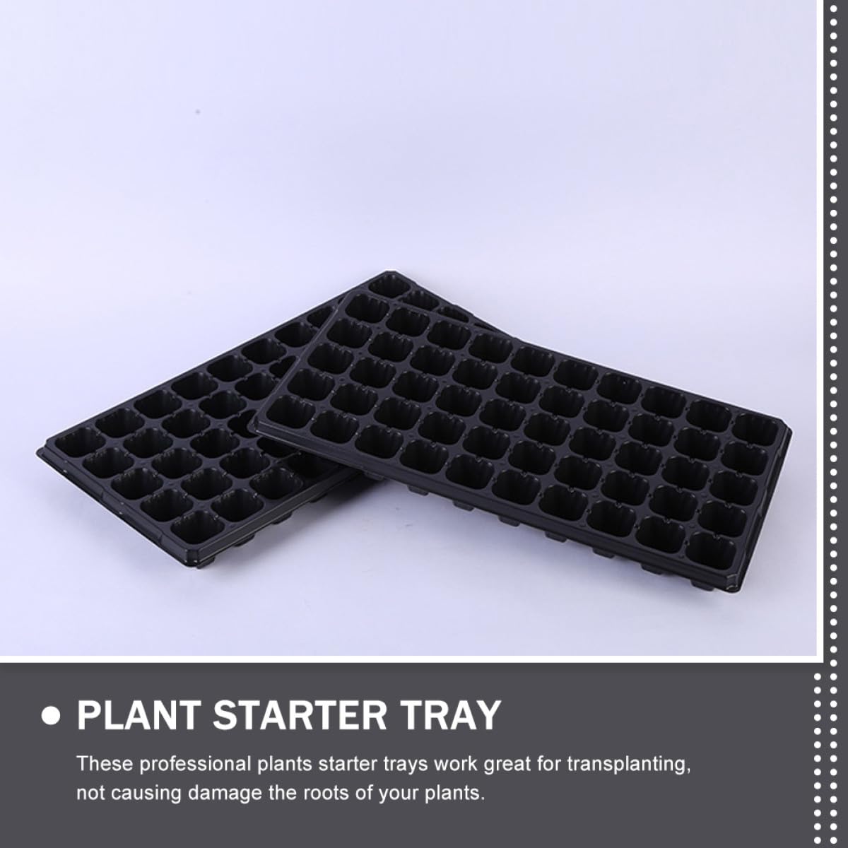 MAGICLULU 6 Bandejas de Germinación de Plantas de PVC Múltiples Ranuras para Vivero, Cultivo Interior y Trasplante, Ideales para Flores Pequeñas y Cactus
