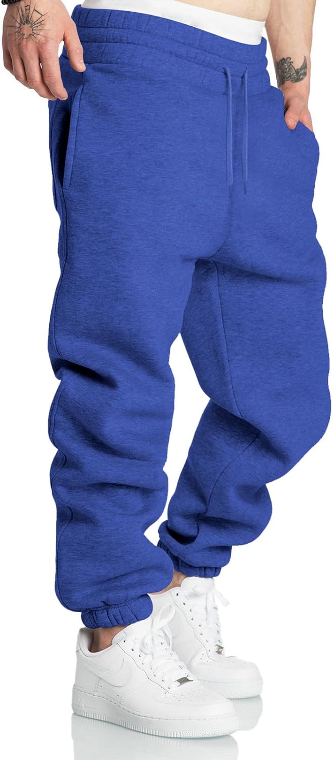 A WATERWANG Men's Sweatpants Casual Cotton Tapered Joggers Athletic Sweat Pants for Men Workout Running with Pockets - Image 2