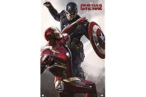 Captain America: Civil War Movie Poster - Battle of Iron Man vs. Captain America (24"x36")
