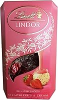 Vista 16 de Lindt LINDOR Trufas de chocolate blanco, caramelo de chocolate blanco con suave, centro de trufa de fusión, 25.4 oz., 60