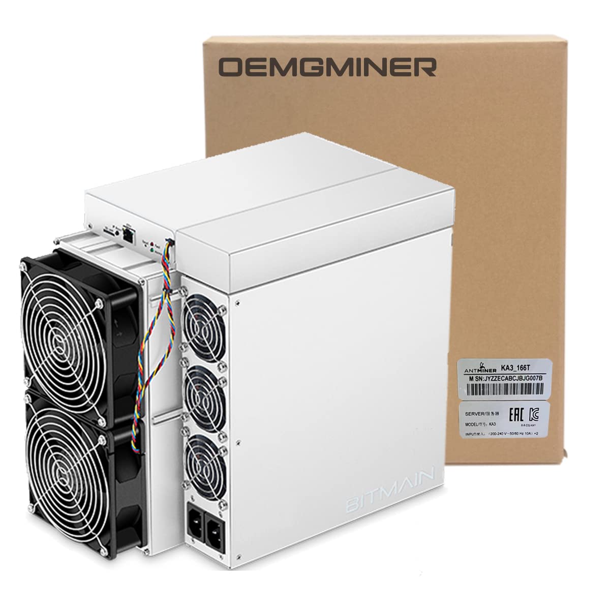 OEMGMINER Bitmain Antminer KA3 Asic Miner Kadena 166 Th/s 3154 W KDA  Bergbaumaschine mit integriertem Netzteil-Schiff bis zum neuesten 1. 2023:  Amazon.de: Computer & Zubehör