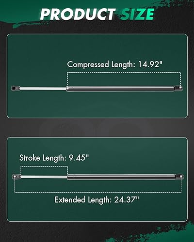 Vista 286 de SCITOO PM1017 - Soportes de elevación de 17.8 pulgadas para Hyundai Santa Fe 2007-2012 trasero izquierdo y derecho Liftgate Shock Struts 2pcs