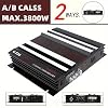 2-Channel Car Power Amplifier, High-Performance Universal Fit Audio System, 300W Max Output, Hardwired Room Electrical Operation, 36V Max Operating Voltage C-236 12V