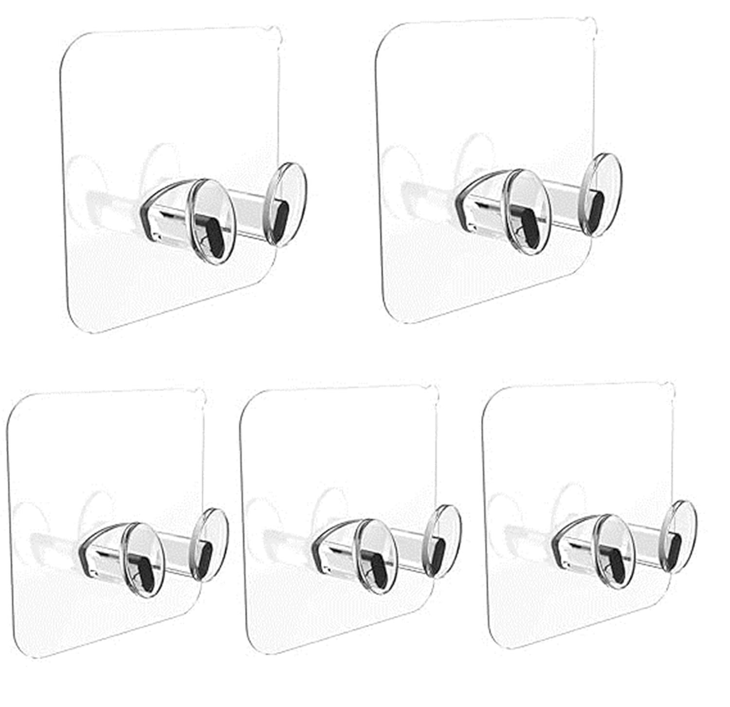 T ESSENTIALS Plug Sticker Hook,self Adhesive Hook Multifunction Power Plug Socket Holder,Wall Mounted Transparent Wall Plug Hook for Keys, Towel, Wire Holder Plug Sticker Hook -5 pcs-image-38