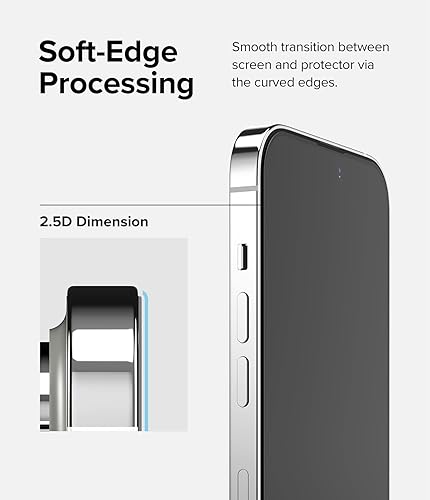 Miniatura 8 de Ringke Vidrio de cubierta completa [cobertura inastillable] compatible con iPhone 14 Pro protector de pantalla de 6.1 pulgadas, vidrio templado de