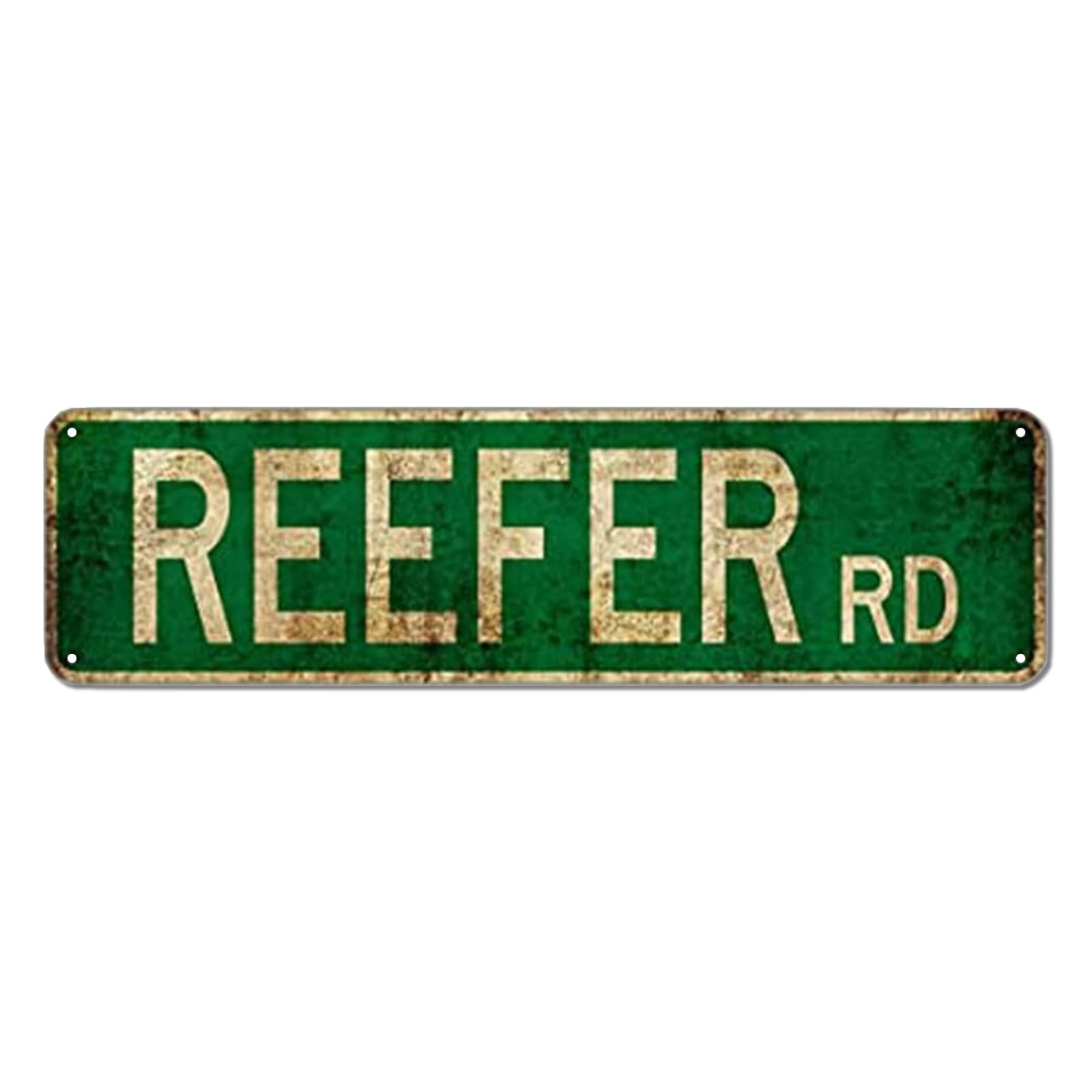 Reefer Rd Street Sign Rustic Vintage Retro Metal Sign Wall Shop Man Cave Bar Decor 4x16 Inch