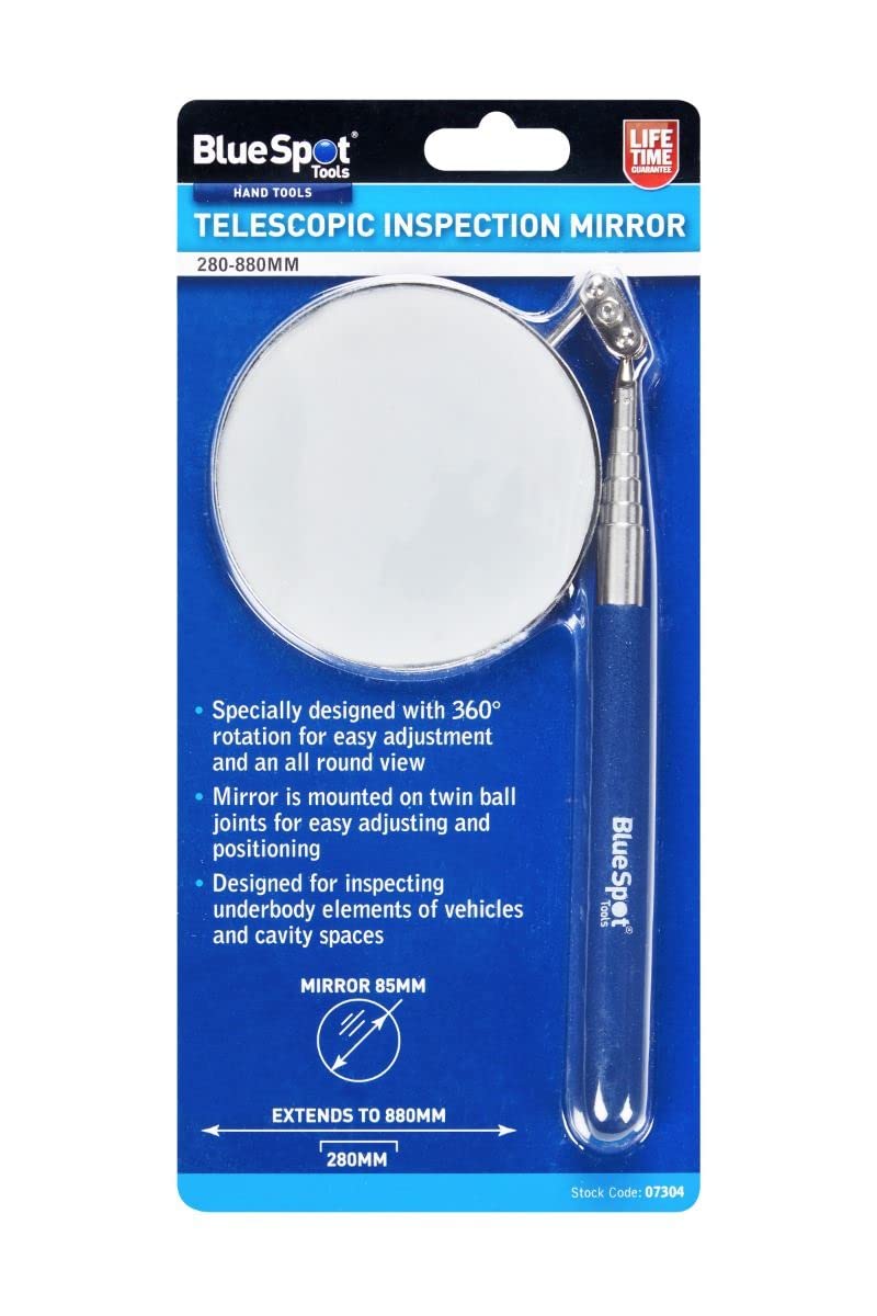 Blue Spot Large Inspection Mirror, For inspecting underbody elements of vehicles and cavity spaces