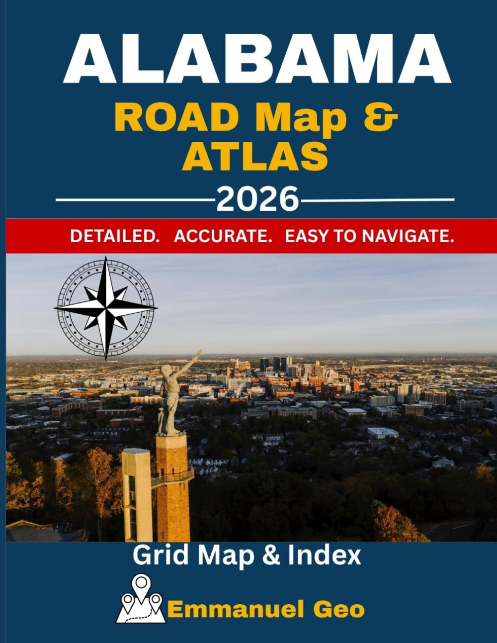 Alabama Road Map & Atlas 2026: Detailed Highway Map With Cities, Counties, Scenic Routes & Grid Index