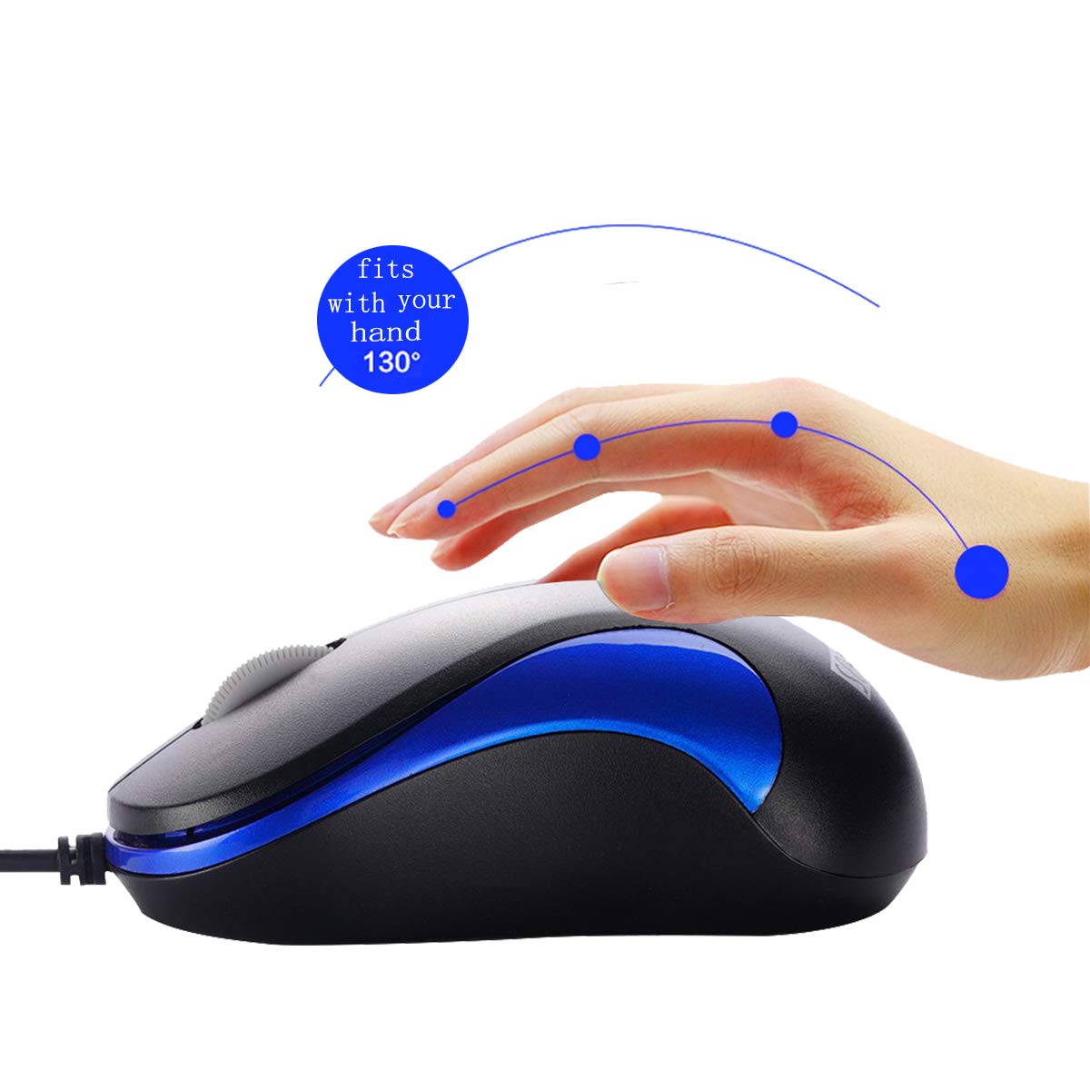 Amazon.com: Laptop Mouse 2 Pack USB Optical Wired Mouse for Office