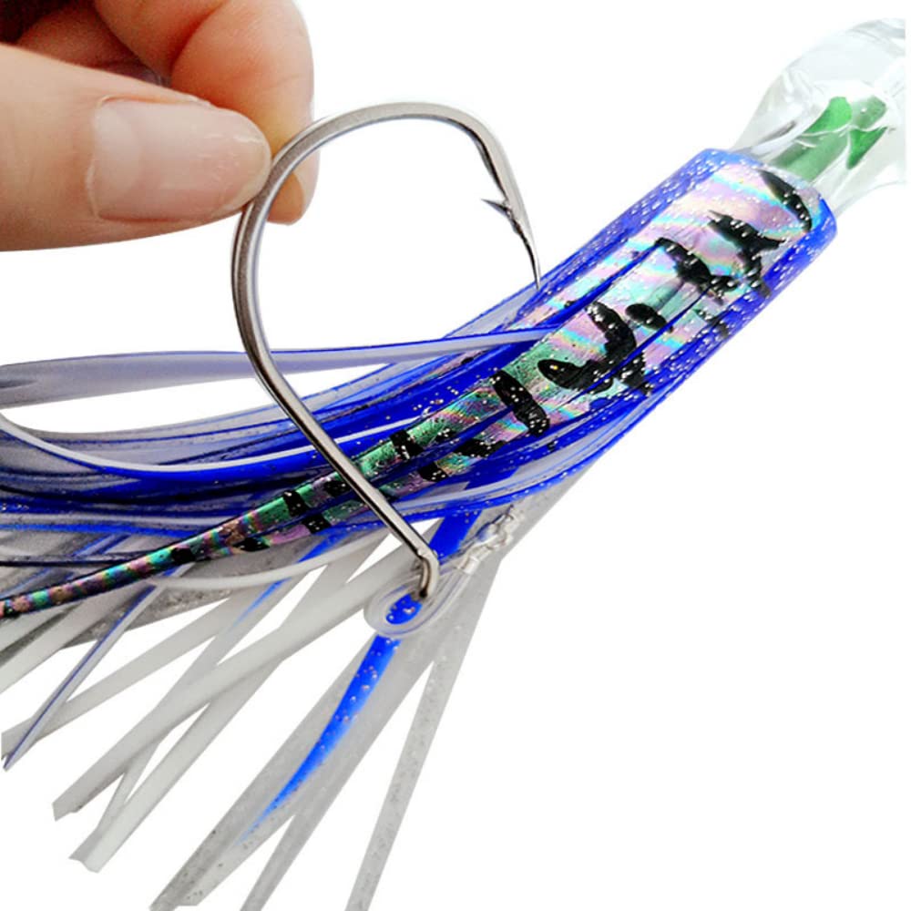 Big Octopus Buzzbaits avec Jupes Slicone pour la pêche en mer Marlin Lingcod(2 Tailles,6 Couleurs en Option)