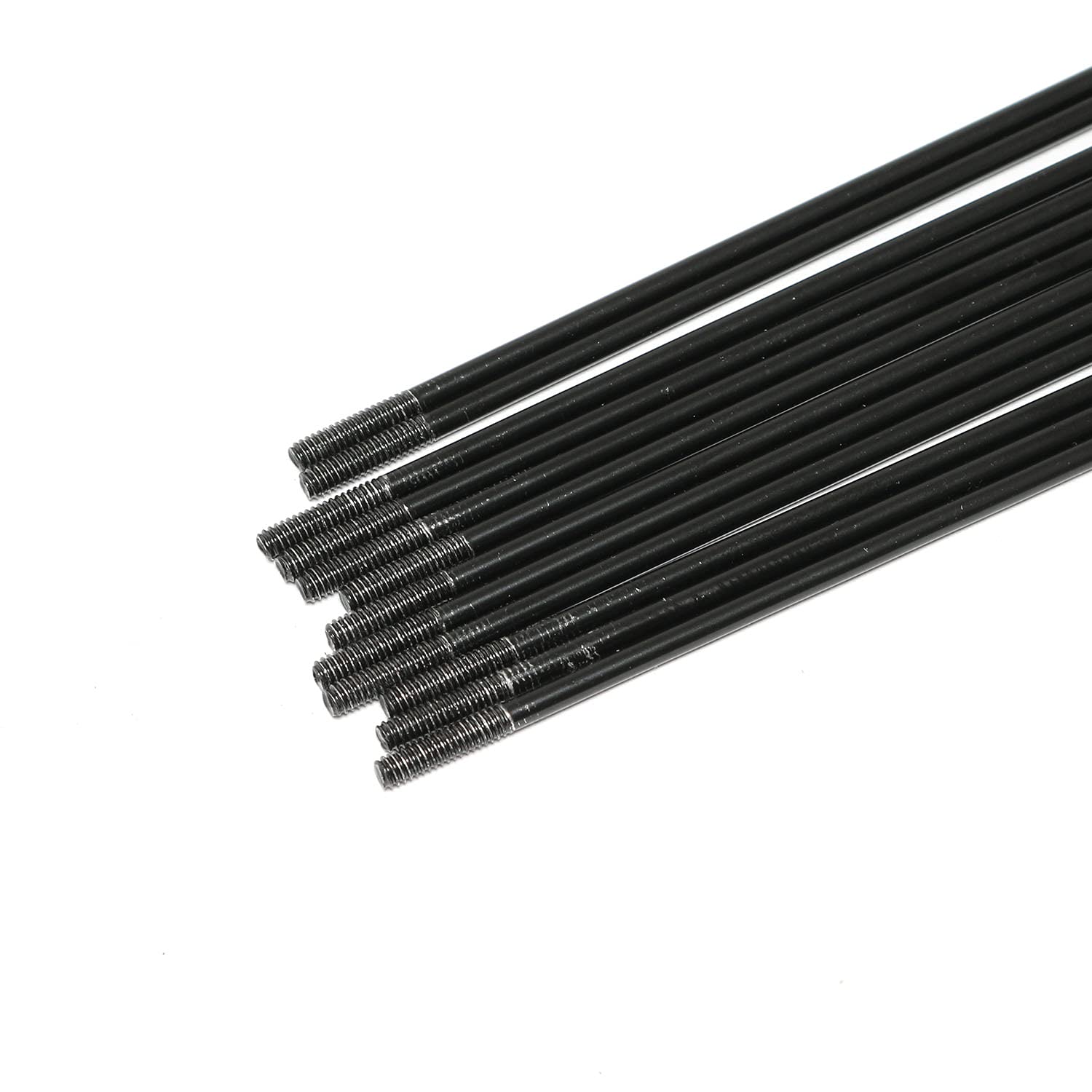 Pro Bamboo Kitchen 12pcs Black 304 Stainless Steel Spokes and Nipples 260mm Mountain Bike/Road Bike 14G Spokes with 12mm Copper Cap