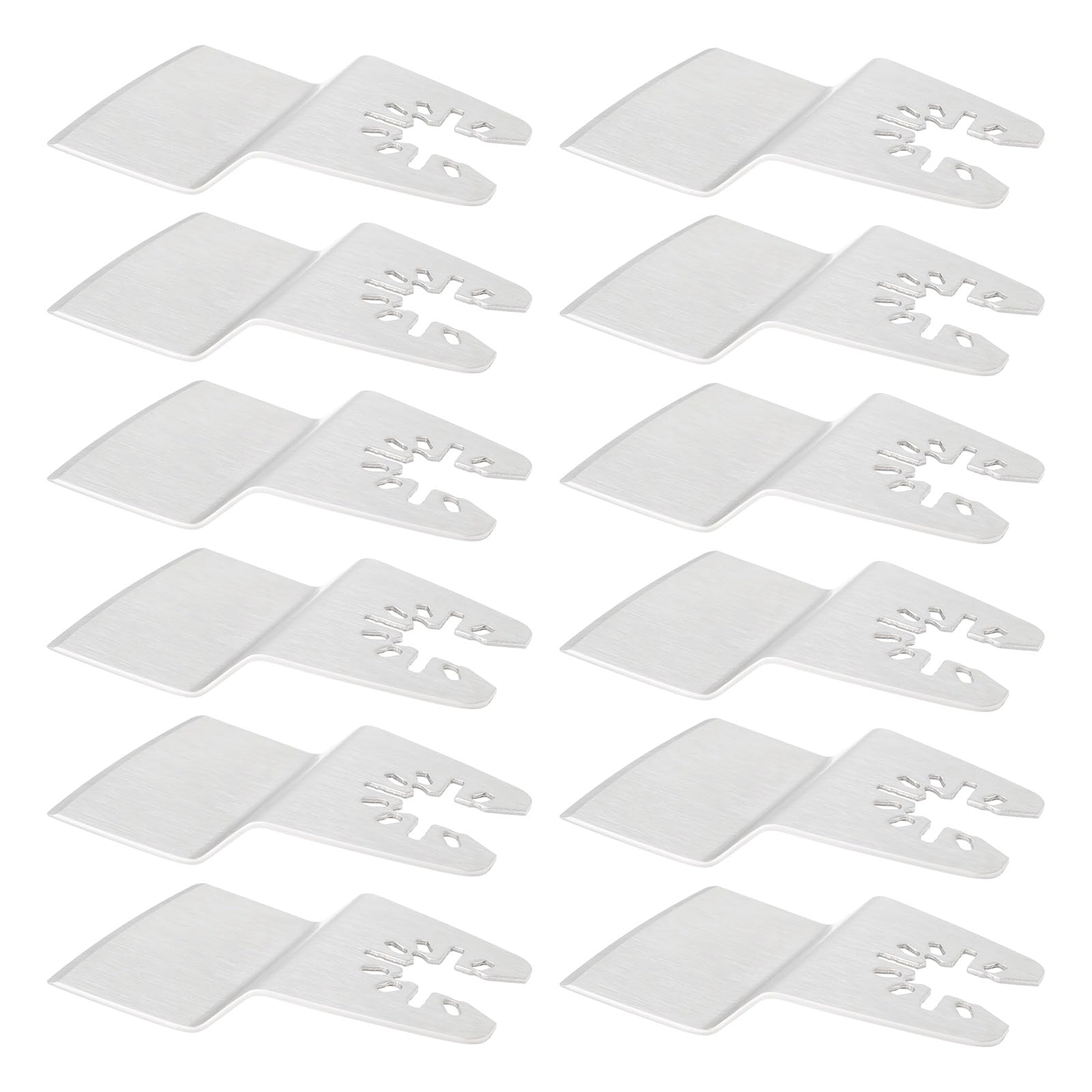 Be In Your Mind 12pcs Oscillating Multi Tool Scraper Blades Stainless Wide Flat Scraper Blades Compatible with Dewalt Compatible with Makita 52x71mm