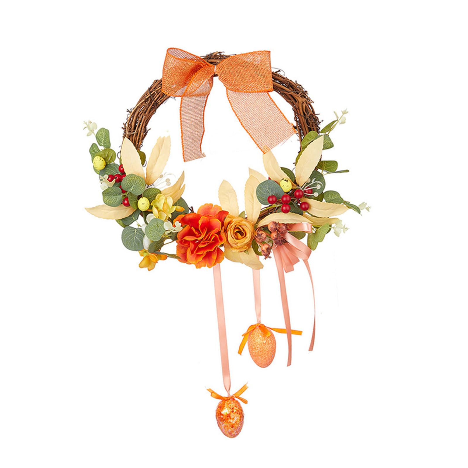 Yhplxyuus Artificial Wreath Wall Wreath Hanging Ornament Spring for Party Table Centerpieces Inside and Outside Decoration Colorful Hanging