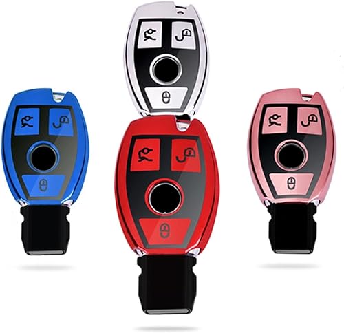 Miniatura 5 de M.JVisun Funda Protectora de TPU Blanda para Llavero de Coche para Mercedes-Benz Clase A B C E S G M V Clase CLA CLS GLA GLC GLE GLK GL GLS SL SLK