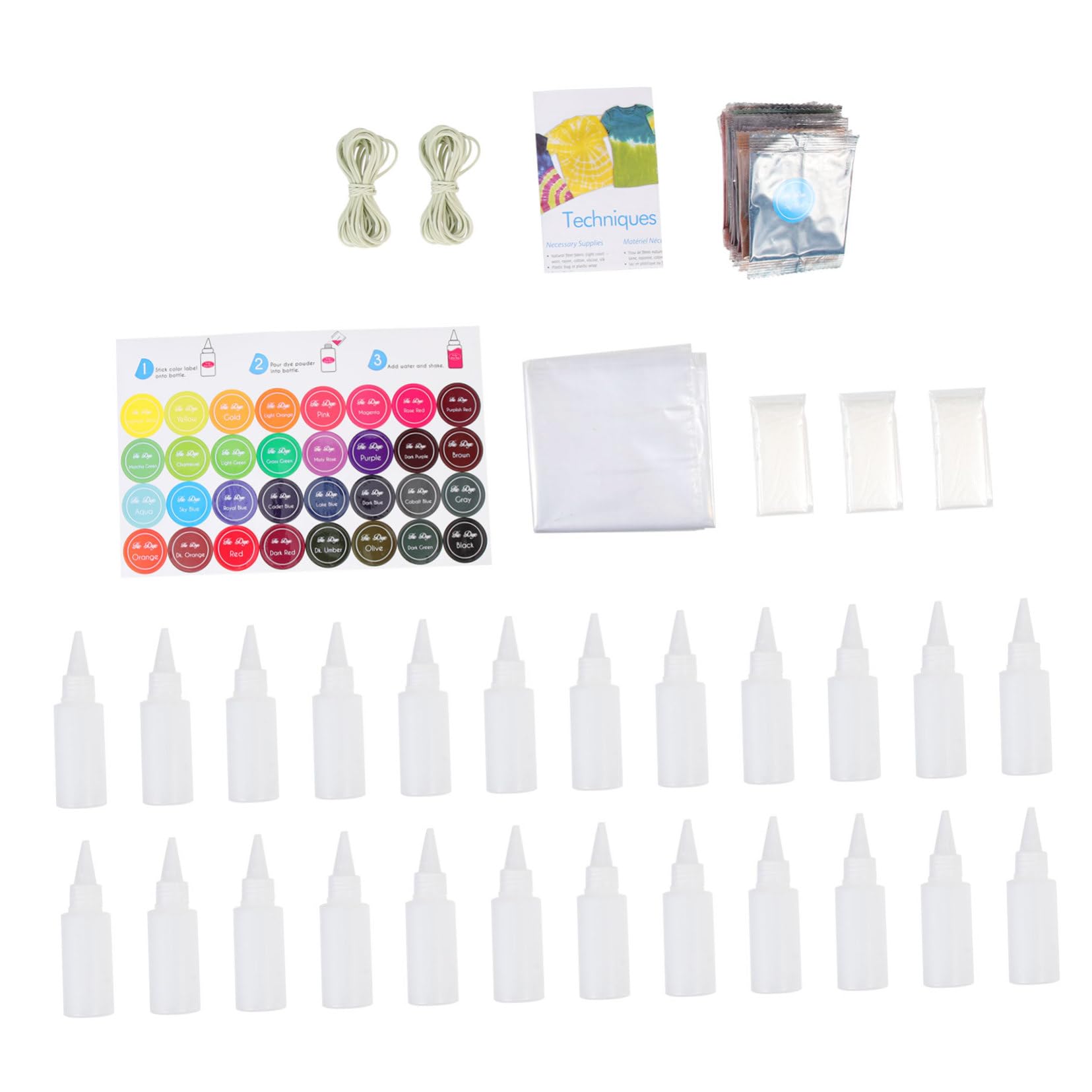 Beatifufu 1Set Tie Dye Powder Vibrant for Adults Parties Dyeing for Shirts Scarves and More Each