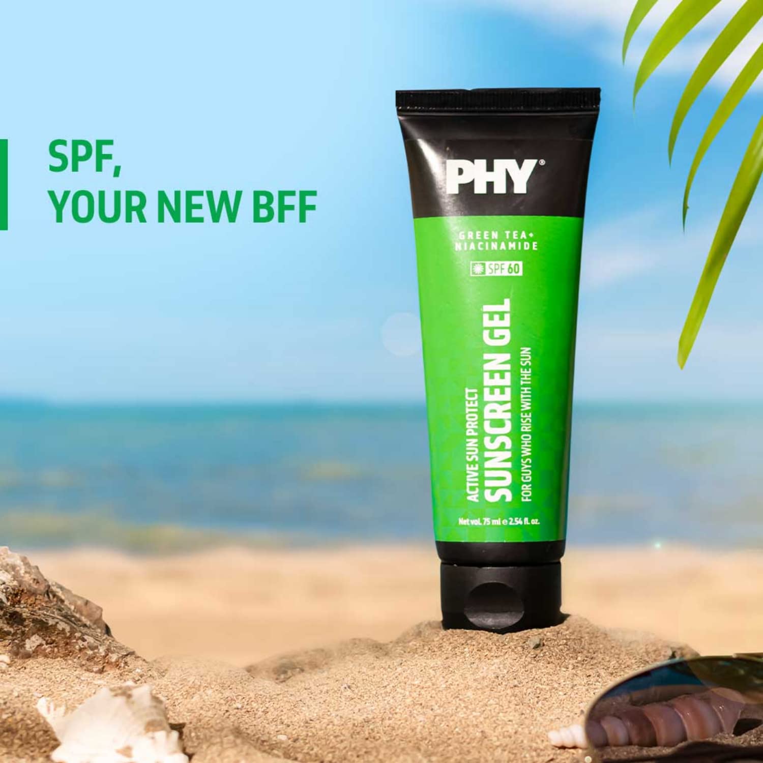 Phy Active Sun Protect Sunscreen Gel | SPF 60 | Green Tea +