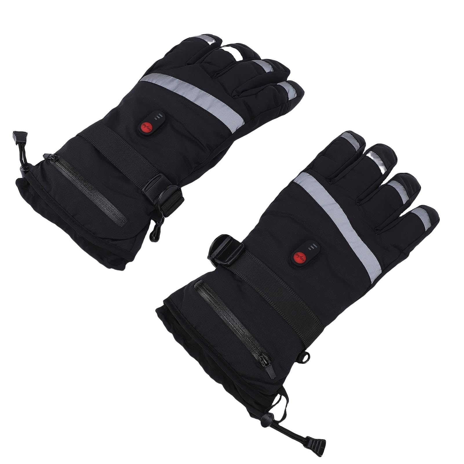 Cuifati Calefactables Recargables para Hombres y Mujeres, de Invierno Calentadores de Manos Eléctricos con 3 Niveles de Calefacción, Batería de 4000 MAh, Tiras Reflectantes para Motocicleta, esquí,