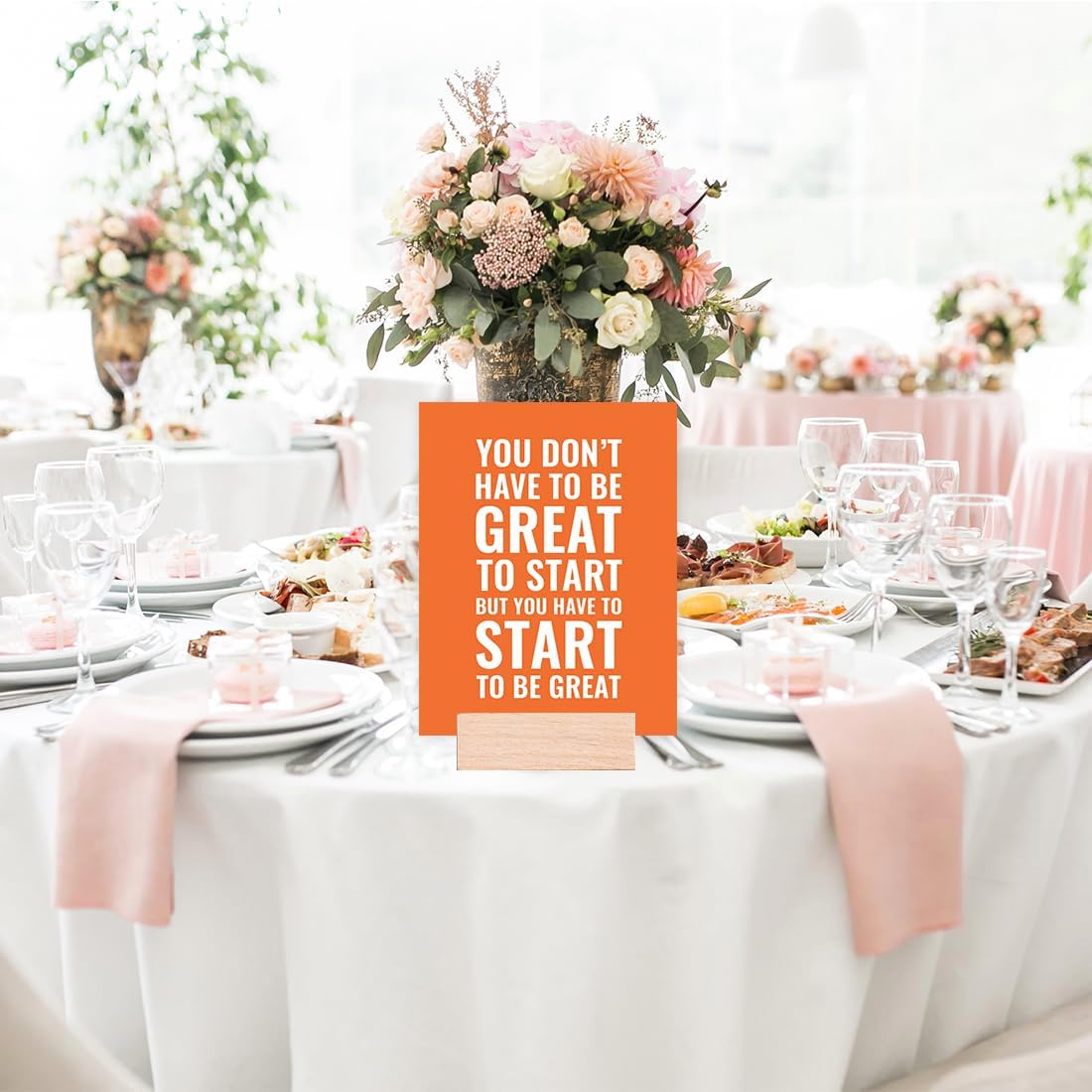 Andaz Press Motivational Wall Art, You don't have to be great to start. But you have to start to be great, 8.5x11-inch Inspirational Success Quotes Office Home Gift Print, 1-Pack, UNFRAMED