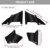 Vista 4 de ECOTRIC Protector contra salpicaduras compatible con Toyota 4 Runner 2003-2022 2007-2014 FJ Cruiser 2003-2020 Land Cruiser 2003-2020 Lexus GX460