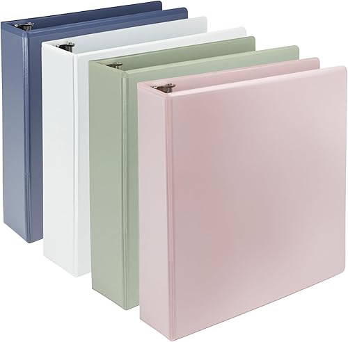 Samsill - Carpeta de anillos redondos de 2 pulgadas, respetuosa con el medio ambiente, con certificado USDA Biobased, colección de moda, paquete de