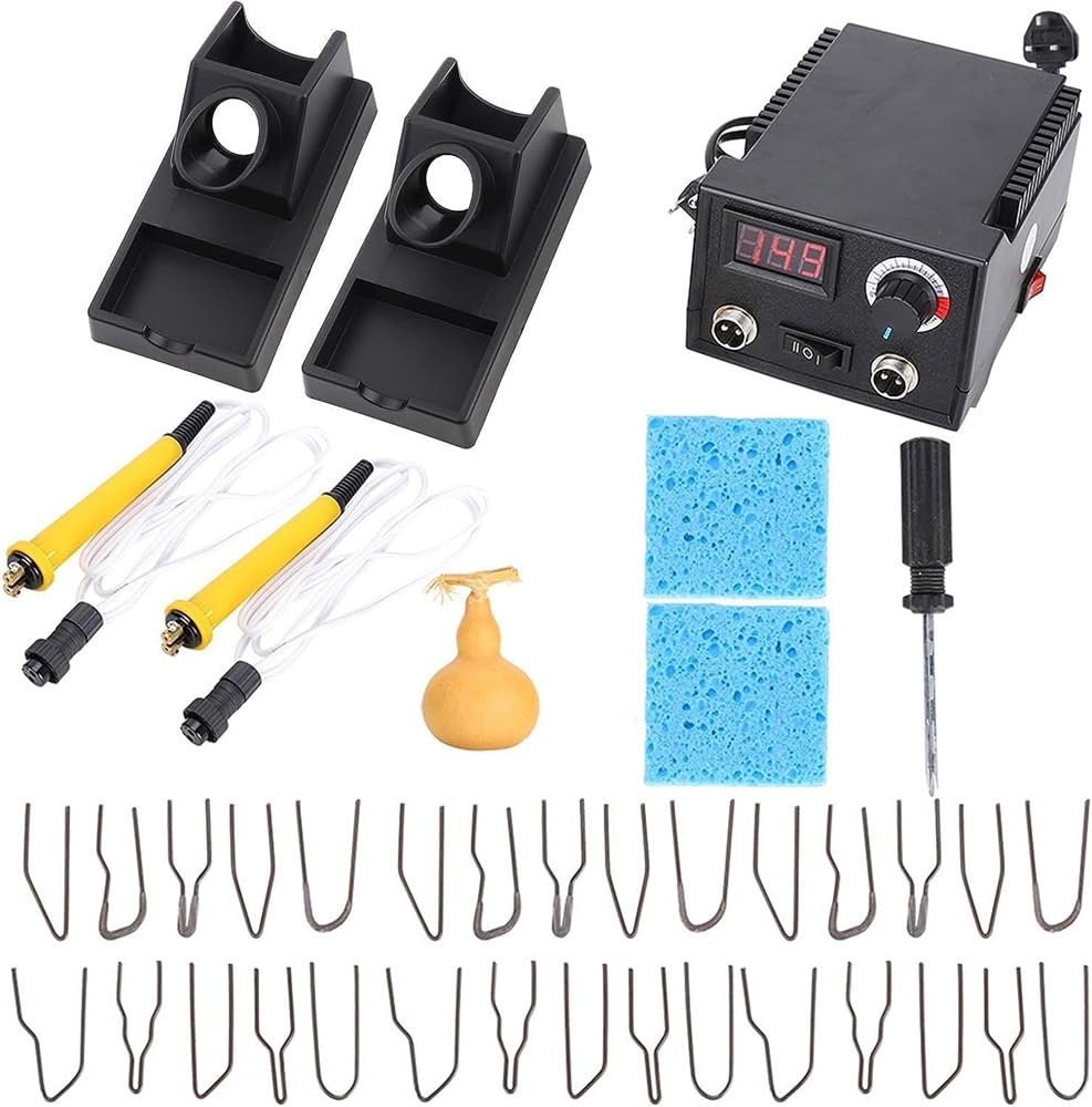 Kit de Quema de Madera Máquina de pirograbado, Temperatura Ajustable Soldador eléctrico Pluma Herramienta Profesional Máquina de pirograbado for Tallado en Madera